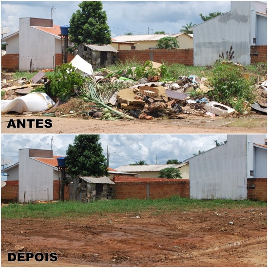 Prefeitura est&aacute; divulgando imagens de como estavam e como ficaram as &agrave;reas ap&oacute;s a limpeza