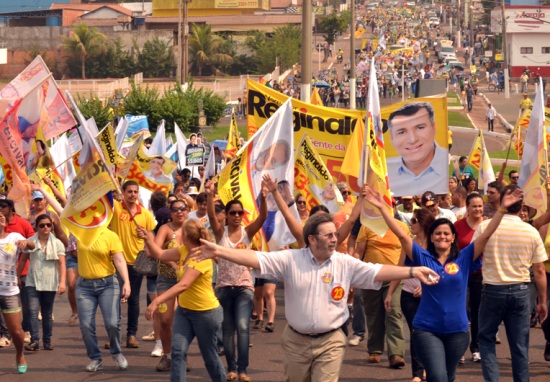 Caminhada realizada hoje foi o maior evento do g&ecirc;nero promovido nesta campanha