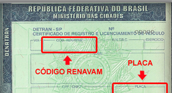 Numero do Renavan que hoje possui 9 dígitos, terá 11 a parti de abril