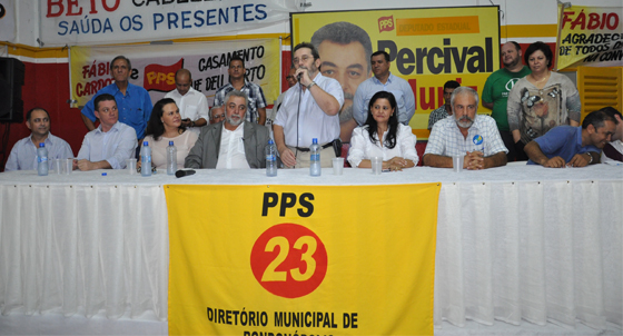 Rog&eacute;rio Salles agradeceu apoio de partidos e pediu uni&atilde;o durante discurso na sede do PPS