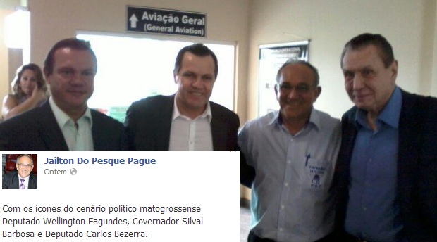 Jailton e seus '&iacute;cones', em postagem que gerou cr&iacute;ticas no Facebook