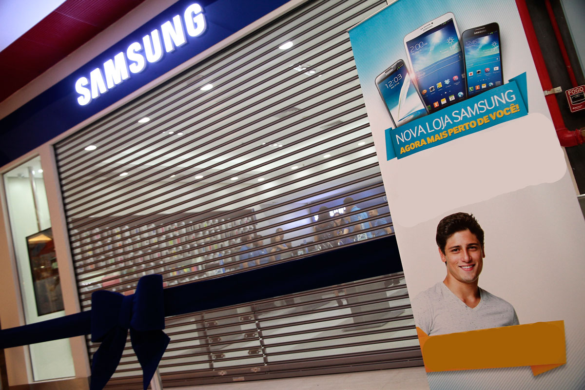 A loja da Samsung será inaugurada nesta quinta-feira (05). 