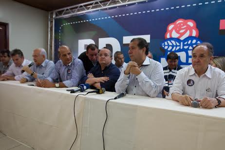 A convenção contou com a presença de líderes nacionais como o presidente do PDT Carlos Lupi; ministro do Trabalho, Manoel Dias; e senador Cristovam Buarque. Foto: Assessoria