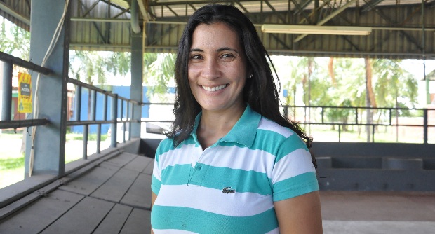 Elaine Barbosa disse que o cavalo proporciona uma afetividade com quem está em cima dele  Foto: Deivid Rodrigues/GazetaMT