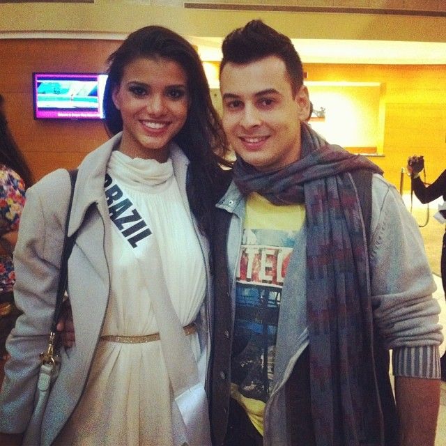 Foto do ex-casal em viagem à Rússia no Miss Universo 2013. Foto: Reprodução/Instagram