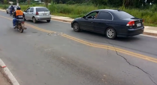 Pista afundada e com rachaduras denunciava risco de desabamento