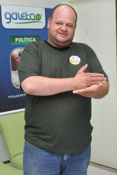 Lindomar Alves, presidente do Diret&oacute;rio do PV em Rondon&oacute;polis