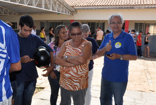 Adilton Sachetti ficou por cerca de uma hora da fila de sua sess&atilde;o eleitoral - Foto GazetaMT
