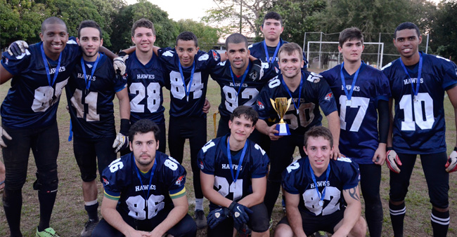 O Rondon&oacute;polis Hawks tamb&eacute;m participa do circuito nacional de Flag, modalidade derivada do futebol americano - Foto: Luan Dourado - GazetaMT