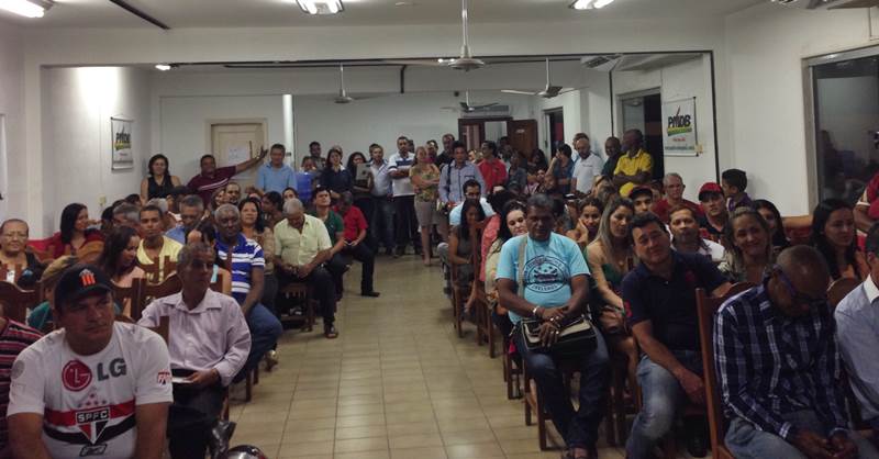 A reuni&atilde;o foi bastante concorrida e contou com um grande n&uacute;mero de filiados e simpatizantes - Foto Assessoria