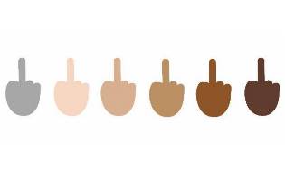 O polêmico emoji de “dedo do meio” liberado para o Android. Foto - Reprodução
