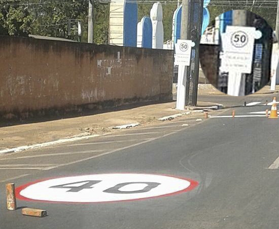 Detalhe da diverg&ecirc;ncia entre as informa&ccedil;&otilde;es de velocidade - Foto: GazetaMT