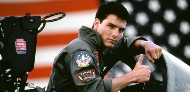 Imagem do filme "Top Gun - Ases Indomáveis", de 1986, com Tom Cruise, Kelly McGillis e Val Kilmer, entre outros.