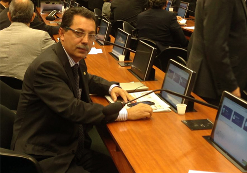 O deputado federal Ezequiel Fonseca defendeu a revis&atilde;o do acordo na Comiss&atilde;o de Rela&ccedil;&otilde;es Exteriores e de Defesa Nacional. Foto - Assessoria