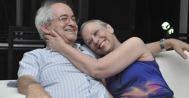 Momento de descontração de Sachetti, ao lado de sua esposa - Foto: GazetaMT