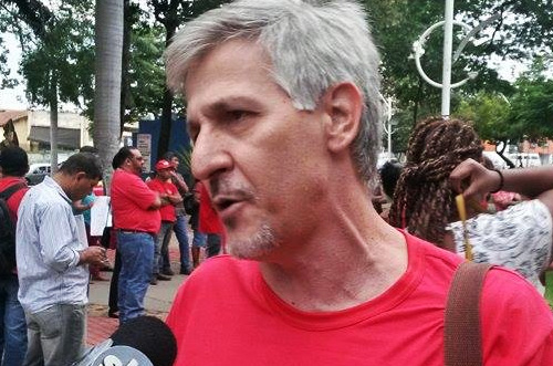 Professor universit&aacute;rio Silvio Negri, tamb&eacute;m faz parte do F&oacute;rum Popular em Defesa Democracia Foto: Emerson Dourado - GazetaMT