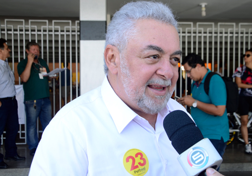 Candidato &agrave; reelei&ccedil;&atilde;o Percival Muniz. Foto: Luan Dourado/GazetaMT