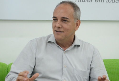 Candidato Z&eacute; Carlos do Patio(SD), em visita a Reda&ccedil;&atilde;o do GazetaMT Foto: Luan Dourado GazetaMT