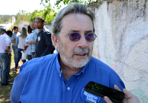 Candidato Rog&eacute;rio Salles durante entrevista ao site GazetaMT. Foto: Luan Dourado/GazetaMT