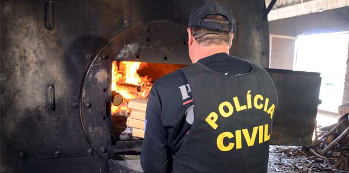 A incineração foi feita em uma empresa as margens da BR-364. Foto - Luan Dourado/GazetaMT