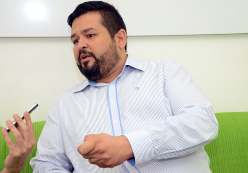 "Nossa proposta &eacute; caminhar de porta e porta em busca da vit&oacute;ria" afirma o candidato pelo Solidariedade. Foto: Luan Dourado/GazetaMT