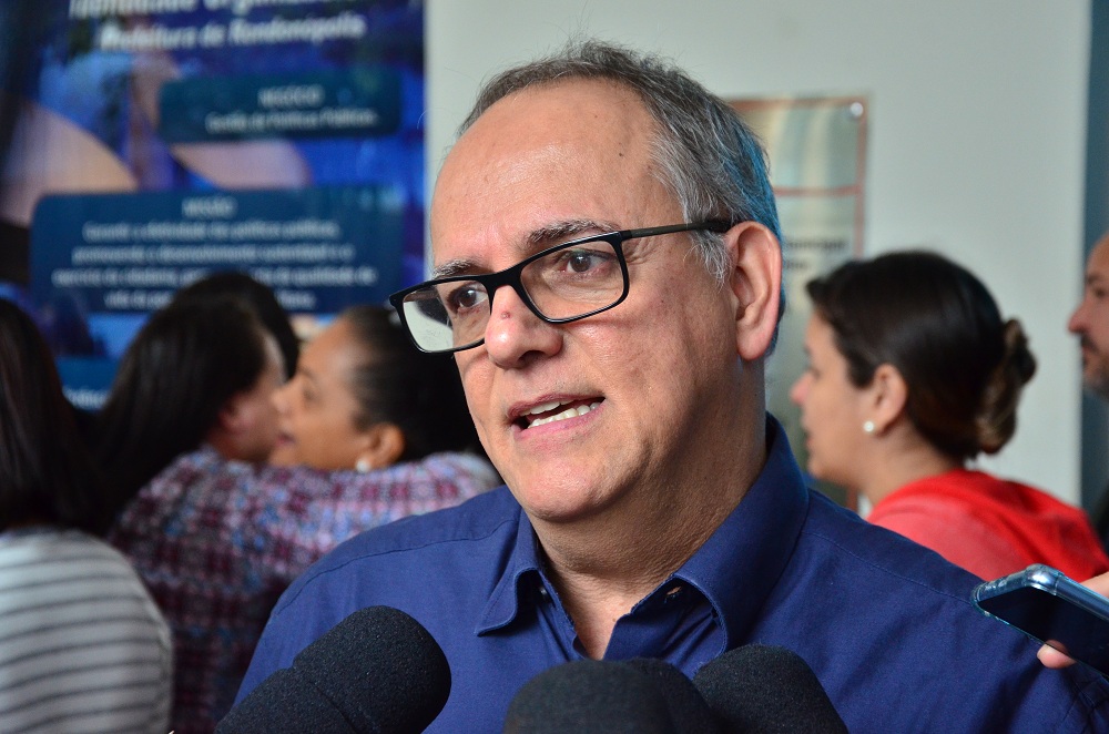 Prefeito fala sobre melhorias na rede municipal de ensino. Foto: Sirlei Alves/GazetaMT