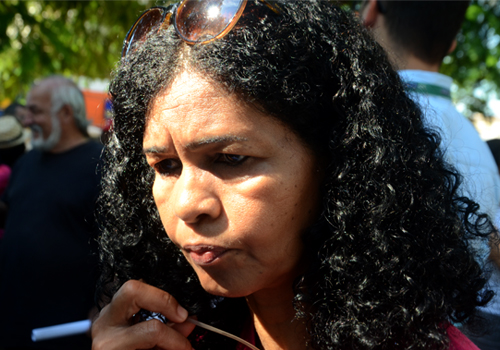 Maria Celma de Oliveira, presidente da subsede do Sintep. Foto: Luan Dourado/ GazetaMT