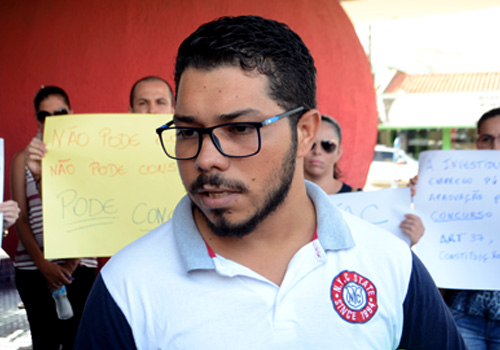Edilson Batista aprovado e líder da mobilização. Foto: Luan Dourado/GazetaMT