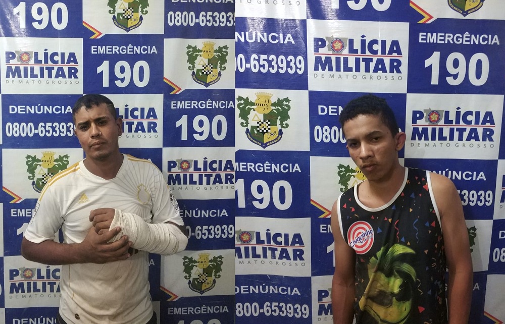 Valdinei Leopoldino Vieira e Saulo Silva. (Foto: divulga&ccedil;&atilde;o PM/MT)