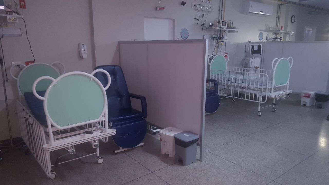 UTI pedi&aacute;trica em Rondon&oacute;polis agora possui apenas leitos vazios. Foto: Assessoria