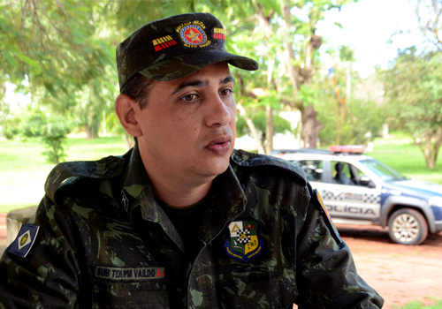 Subtenente Vaildo,  Subcomandante da 2ª CIA PMPA. Foto: Luan Dourado/GazetaMT