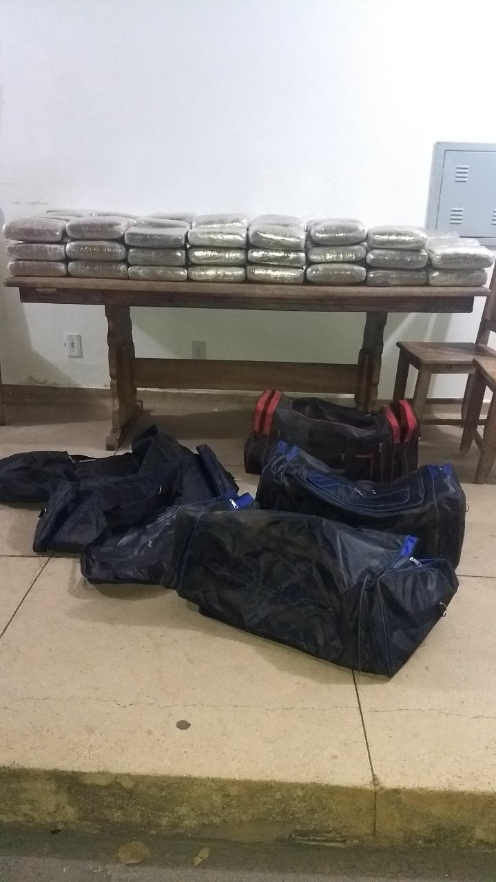 Mais 112 tabletes de maconha encontrados no segundo dia de trabalho na regi&atilde;o. (Foto: divulga&ccedil;&atilde;o PM/MT)