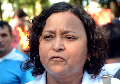 Professora Ivonete Rodrigues, do sindicatos dos professores da UFMT. Foto: Luan Dourado/GazetaMT