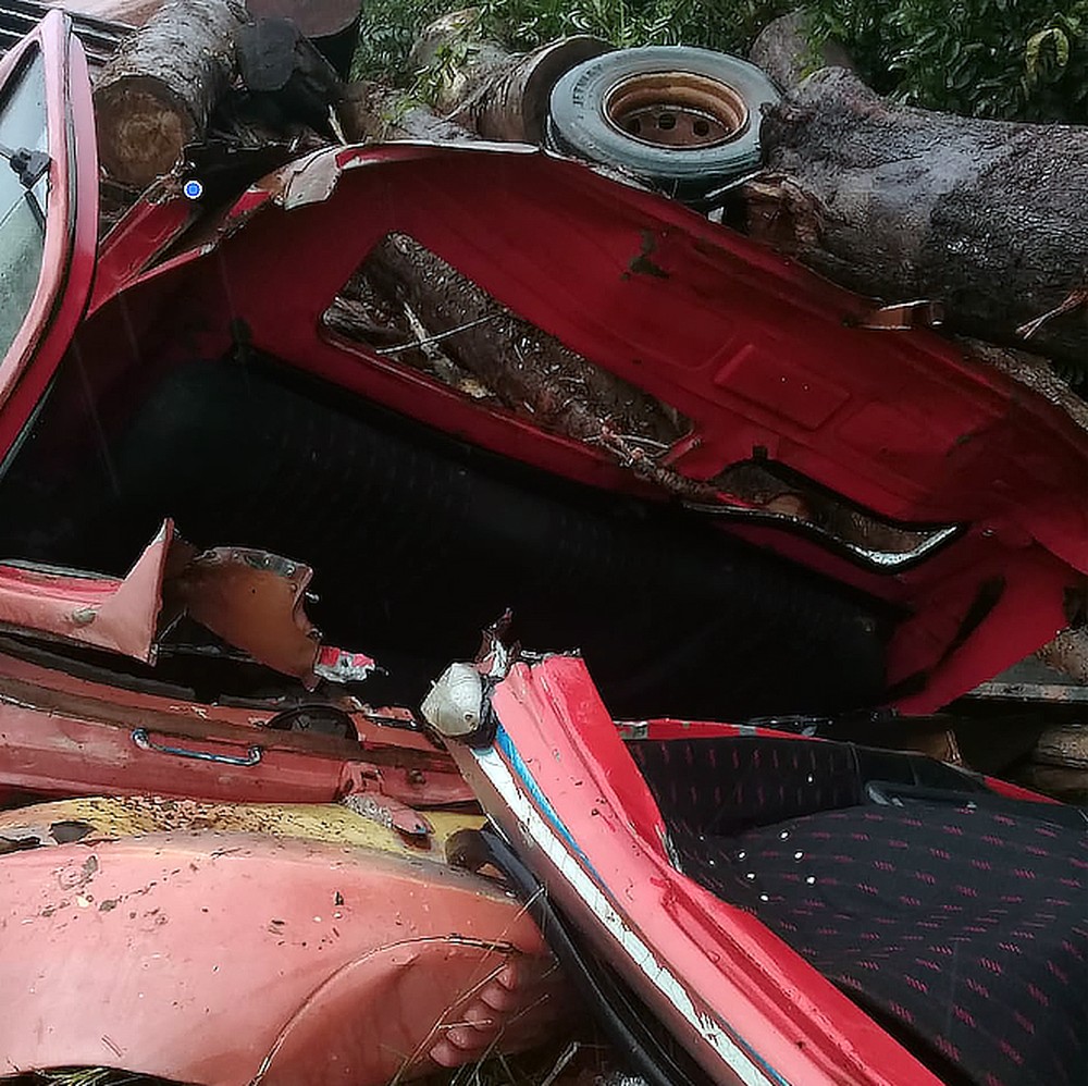 Motorista morre esmagado por toras que transportava em caminh&atilde;o. (Foto: divulga&ccedil;&atilde;o PJC/MT)