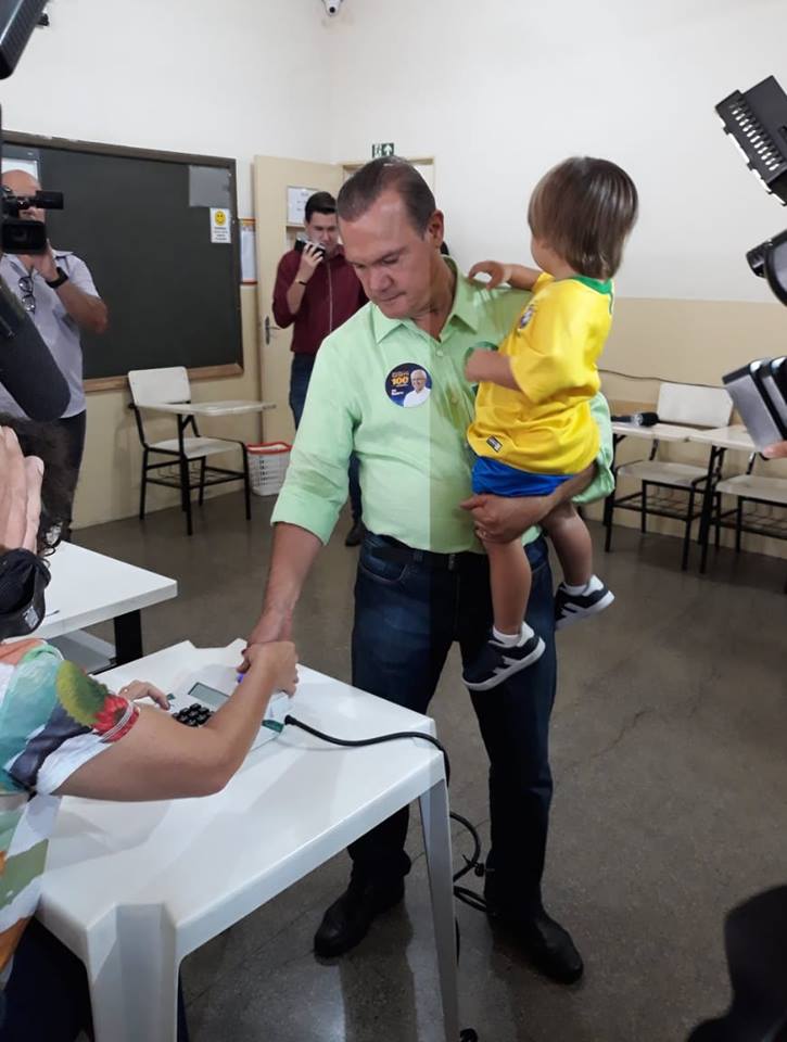 Candidato, Wellington Fagundes votou em Rondon&oacute;polis. Foto: GazetaMT
