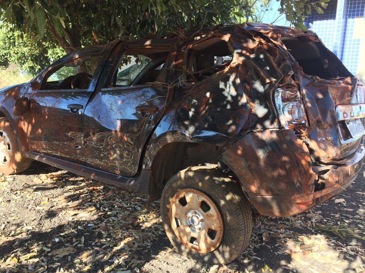 Carro utilizado pela dupla para transportar o entorpecente. (Foto: divulga&ccedil;&atilde;o PRF/MT)