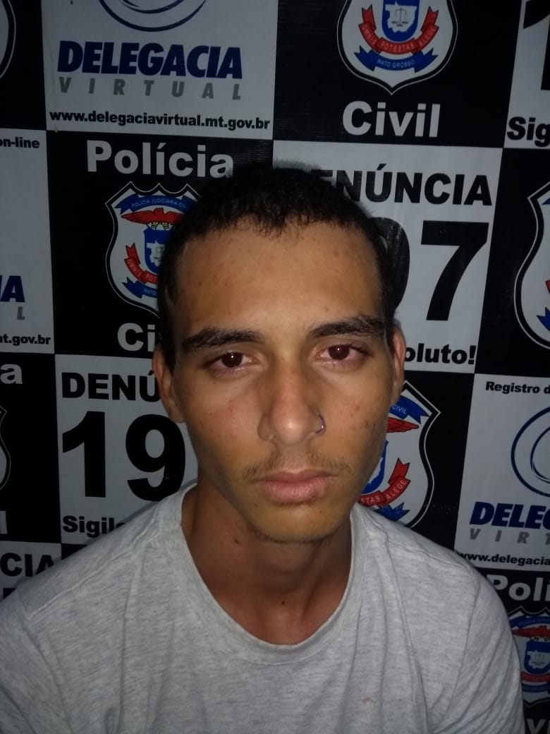 Leandro de Souza da Silva, que segundo a pol&iacute;cia confessou o crime. (Foto): divulga&ccedil;&atilde;o PJC/MT)