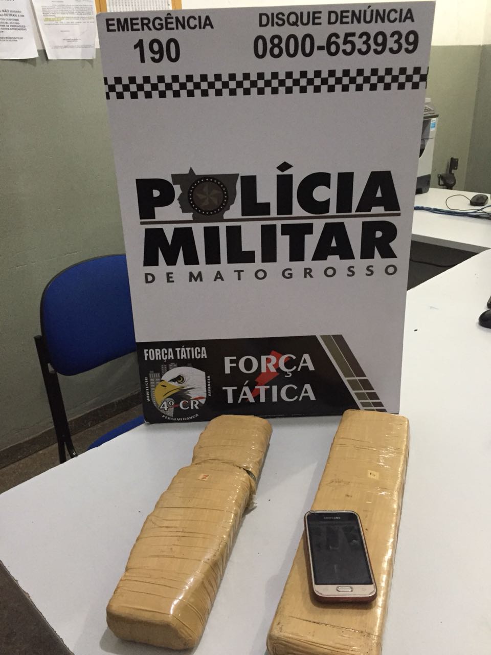 Droga apreendida na casa onde o suspeito foi preso. (Foto: divulga&ccedil;&atilde;o PM/MT)