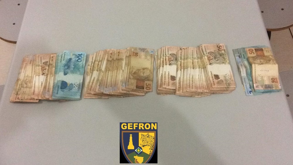 Montante apreendido com os suspeitos. (Foto: divulga&ccedil;&atilde;o Gefron)