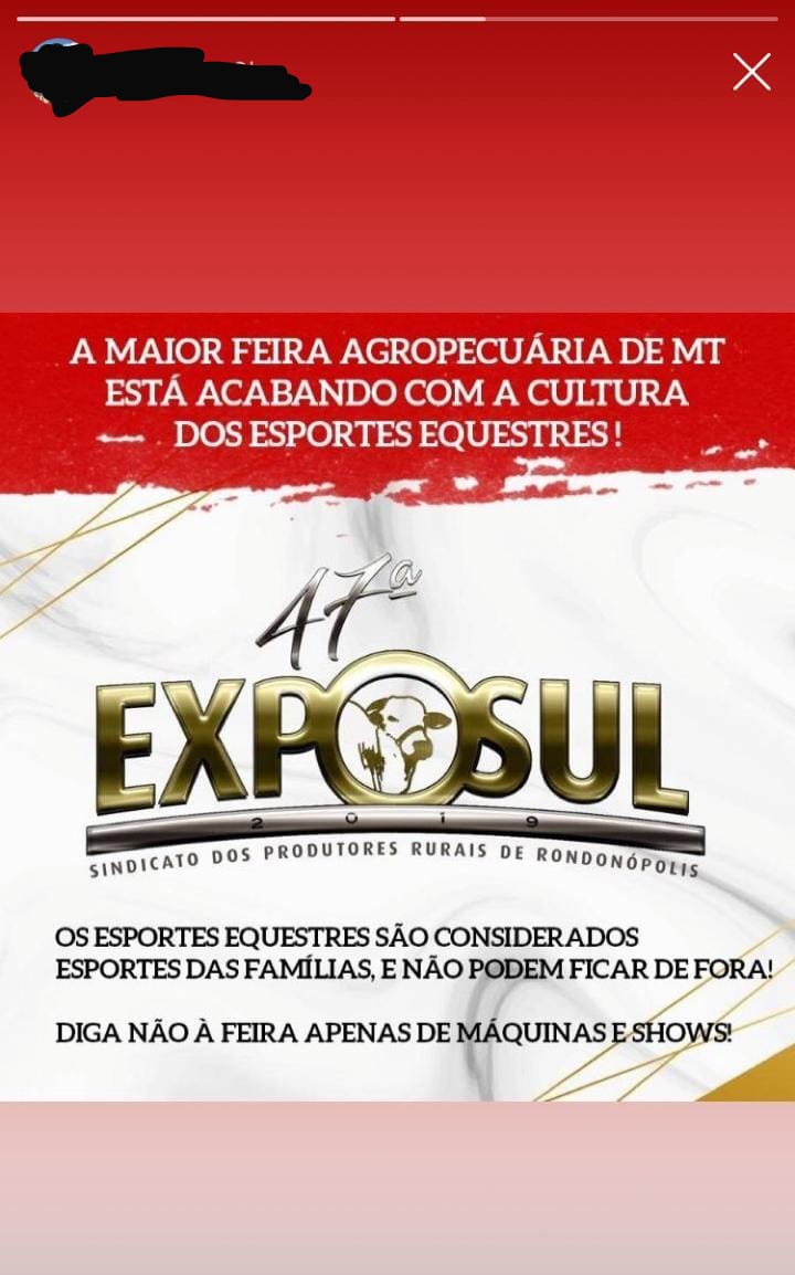 Rondonopolitanos lan&ccedil;am campanha na internet a favor do Esporte Equestre. Foto: Reprodu&ccedil;&atilde;o IG
