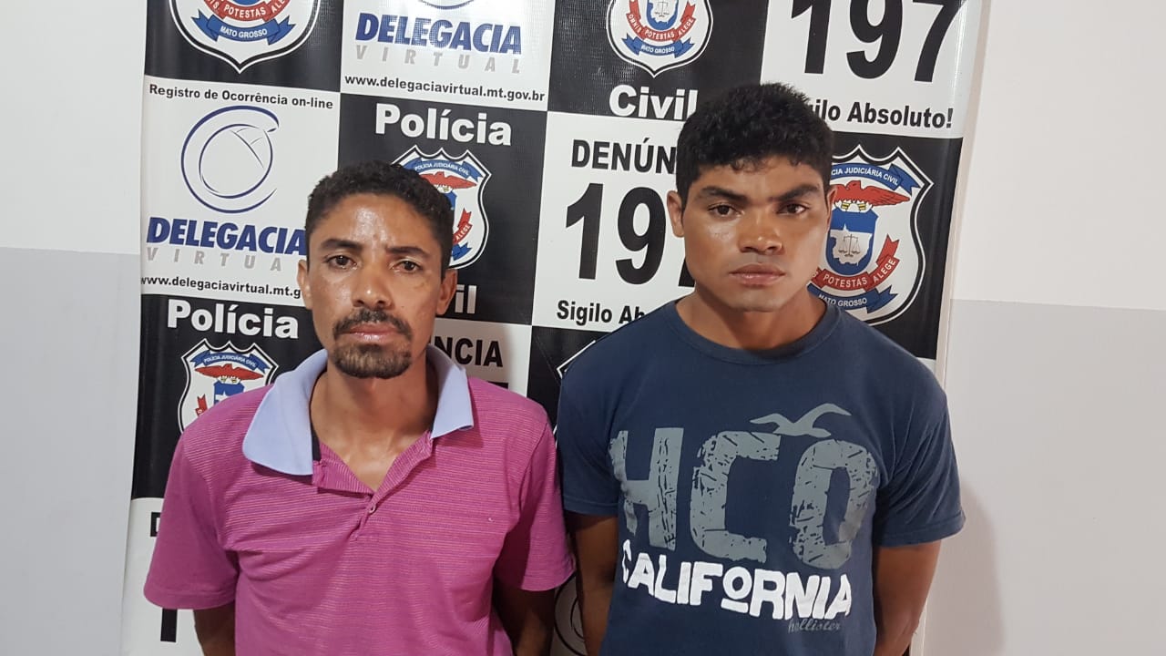 Os irm&atilde;os estavam com as ordens de pris&atilde;o decretadas pela justi&ccedil;a pelo homic&iacute;dio que vitimou, Humberto Avelino de Souza, de 28 anos, no Distrito de Para&iacute;so do Leste. (Foto: divulga&ccedil;&atilde;o PJC/MT)