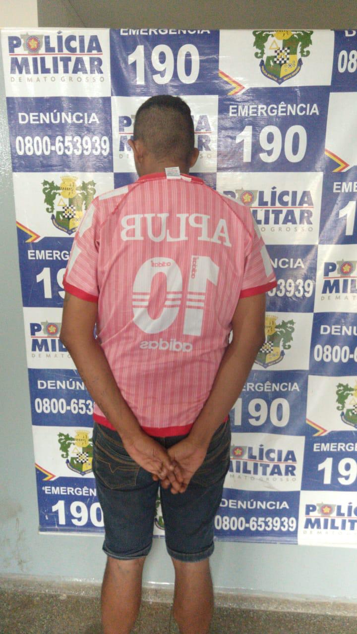 Homem detido em Rondon&oacute;polis. Foto: Divulga&ccedil;&atilde;o