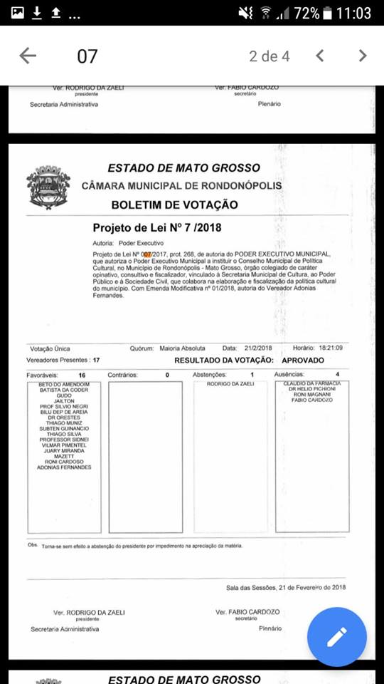 Projeto aprovado por 16 votos a 4 na Câmara, em 28 de fevereiro. Foto: Reprodução