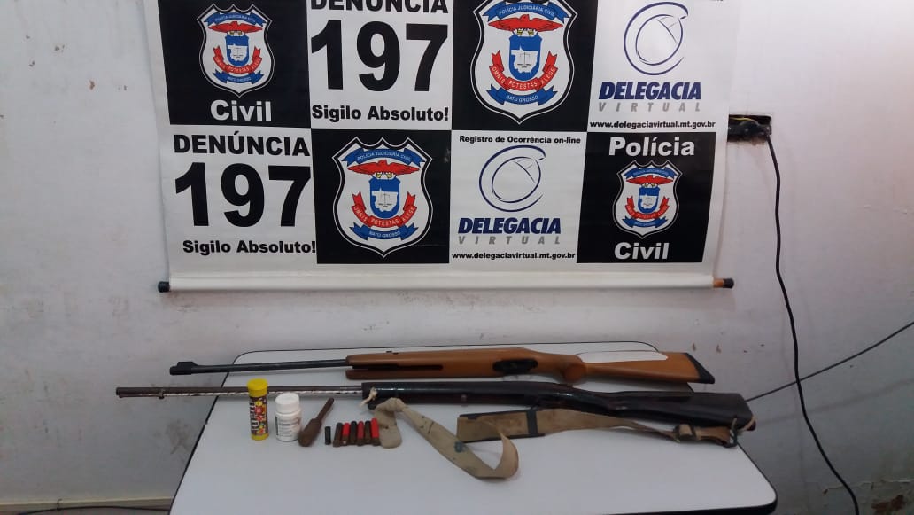 Materiais apreendidos pela pol&iacute;cia em poder das suspeitas. (Foto: divulga&ccedil;&atilde;o PJC/MT)