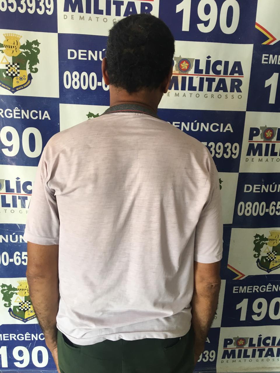 O senhor foi encaminhado para a 1&ordm; Delegacia de Pol&iacute;cia. (Foto: divulga&ccedil;&atilde;o PM/MT)