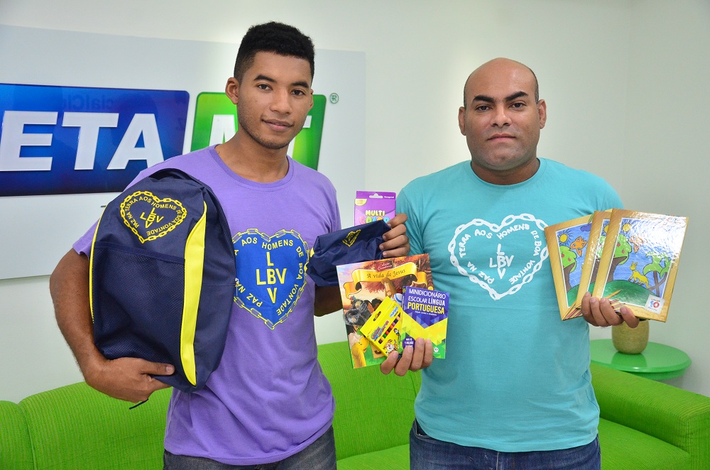 Volunt&aacute;rios da LBV visitaram o site GazetaMT, em 2018. Foto: Sirlei Alves