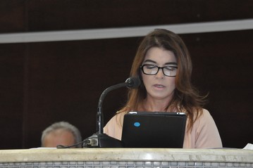 Em seu discurso, a ju&iacute;za Jaqueline Cherulli elogiou a forma tranquila com que o processo eleitoral transcorreu - Foto Marcos Magalh&atilde;es/GazetaMT