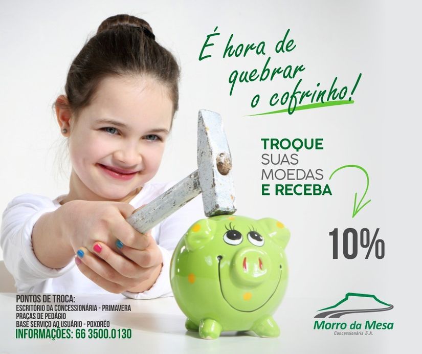 Concessionária morro da mesa realiza campanha para arrecadar moedas