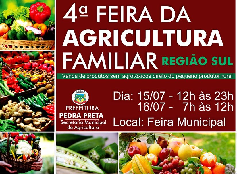 Produtores vão participar da 4ª Feira da Agricultura Familiar