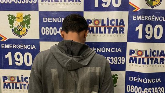 Adolescente é apreendido pela PM após praticar cinco roubos em uma noite em MT 